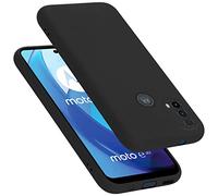 cadorabo silicone case compatible with Motorola MOTO E20 / E30 / E40, mobile phone cover for MOTO E20 / E30 / E40- impact-resistant, thin, Silky-Soft Touch Protective Phone Case - LIQUID BLACK