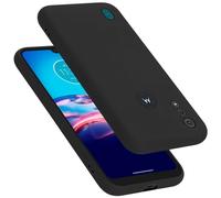 cadorabo silicone case compatible with Motorola MOTO E6s 2020, mobile phone cover for MOTO E6s 2020- impact-resistant, thin, Silky-Soft Touch Full-Body Protective Phone Case - LIQUID BLACK