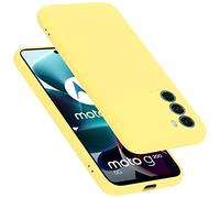 cadorabo silicone case compatible with Motorola MOTO G200 5G, mobile phone cover for MOTO G200 5G- impact-resistant, thin, Silky-Soft Touch Full-Body Protective Phone Case - LIQUID YELLOW