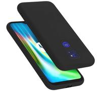 cadorabo silicone case compatible with Motorola MOTO G9 PLAY, mobile phone cover for MOTO G9 PLAY- impact-resistant, thin, Silky-Soft Touch Full-Body Protective Phone Case - LIQUID BLACK