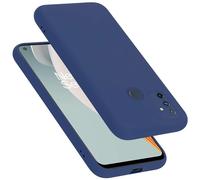 cadorabo silicone case compatible with OnePlus Nord N100, mobile phone cover for Nord N100- impact-resistant, thin, Silky-Soft Touch Full-Body Protective Phone Case - LIQUID BLUE