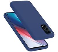 cadorabo silicone case compatible with Oppo FIND X3 LITE, mobile phone cover for FIND X3 LITE- impact-resistant, thin, Silky-Soft Touch Full-Body Protective Phone Case - LIQUID BLUE