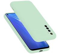 cadorabo silicone case compatible with Realme 6 4G / 6s, mobile phone cover for 6 4G / 6s- impact-resistant, thin, Silky-Soft Touch Full-Body Protective Phone Case - LIQUID LIGHT GREEN