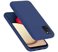 cadorabo silicone case compatible with Samsung Galaxy A02s, mobile phone cover for Galaxy A02s- impact-resistant, thin, Silky-Soft Touch Full-Body Protective Phone Case - LIQUID BLUE
