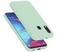 cadorabo silicone case compatible with Samsung Galaxy A10e / A20e, mobile phone cover for Galaxy A10e / A20e- impact-resistant, thin, Silky-Soft Touch Protective Phone Case - LIQUID LIGHT GREEN