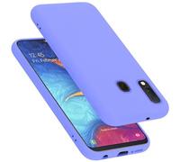 cadorabo silicone case compatible with Samsung Galaxy A10e / A20e, mobile phone cover for Galaxy A10e / A20e- impact-resistant, thin, Silky-Soft Touch Protective Phone Case - LIQUID LIGHT PURPLE