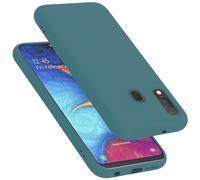 cadorabo silicone case compatible with Samsung Galaxy A10e / A20e, mobile phone cover for Galaxy A10e / A20e- impact-resistant, thin, Silky-Soft Touch Full-Body Protective Phone Case - LIQUID GREEN