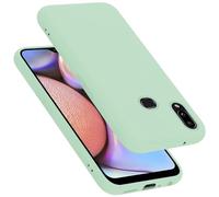cadorabo silicone case compatible with Samsung Galaxy A10s / M01s, mobile phone cover for Galaxy A10s / M01s- impact-resistant, thin, Silky-Soft Touch Protective Phone Case - LIQUID LIGHT GREEN