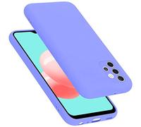 cadorabo silicone case compatible with Samsung Galaxy A32 4G, mobile phone cover for Galaxy A32 4G- impact-resistant, thin, Silky-Soft Touch Full-Body Protective Phone Case - LIQUID LIGHT PURPLE