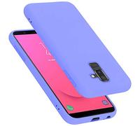 cadorabo silicone case compatible with Samsung Galaxy A6 PLUS 2018, mobile phone cover for Galaxy A6 PLUS 2018- impact-resistant, thin, Silky-Soft Touch Protective Phone Case - LIQUID LIGHT PURPLE