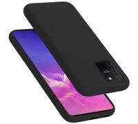 cadorabo silicone case compatible with Samsung Galaxy A91 / S10 LITE / M80s, mobile phone cover for Galaxy A91 / S10 LITE / M80s- impact-resistant, thin, Protective Phone Case - LIQUID BLACK