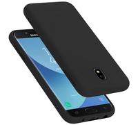 cadorabo silicone case compatible with Samsung Galaxy J7 2017, mobile phone cover for Galaxy J7 2017- impact-resistant, thin, Silky-Soft Touch Full-Body Protective Phone Case - LIQUID BLACK