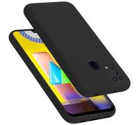 cadorabo silicone case compatible with Samsung Galaxy M31, mobile phone cover for Galaxy M31- impact-resistant, thin, Silky-Soft Touch Full-Body Protective Phone Case - LIQUID BLACK