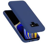 cadorabo silicone case compatible with Samsung Galaxy NOTE 9, mobile phone cover for Galaxy NOTE 9- impact-resistant, thin, Silky-Soft Touch Full-Body Protective Phone Case - LIQUID BLUE
