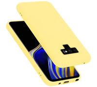 cadorabo silicone case compatible with Samsung Galaxy NOTE 9, mobile phone cover for Galaxy NOTE 9- impact-resistant, thin, Silky-Soft Touch Full-Body Protective Phone Case - LIQUID YELLOW
