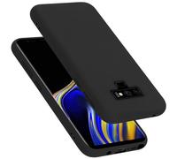 cadorabo silicone case compatible with Samsung Galaxy NOTE 9, mobile phone cover for Galaxy NOTE 9- impact-resistant, thin, Silky-Soft Touch Full-Body Protective Phone Case - LIQUID BLACK