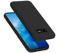 cadorabo silicone case compatible with Samsung Galaxy S10e, mobile phone cover for Galaxy S10e- impact-resistant, thin, Silky-Soft Touch Full-Body Protective Phone Case - LIQUID BLACK