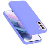 cadorabo silicone case compatible with Samsung Galaxy S21 PLUS, mobile phone cover for Galaxy S21 PLUS- impact-resistant, thin, Silky-Soft Touch Full-Body Protective Phone Case - LIQUID LIGHT PURPLE