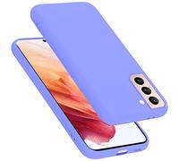 cadorabo silicone case compatible with Samsung Galaxy S22, mobile phone cover for Galaxy S22- impact-resistant, thin, Silky-Soft Touch Full-Body Protective Phone Case - LIQUID LIGHT PURPLE