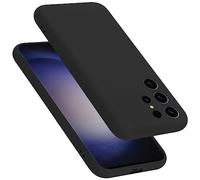 cadorabo silicone case compatible with Samsung Galaxy S23 ULTRA, mobile phone cover for Galaxy S23 ULTRA- impact-resistant, thin, Silky-Soft Touch Full-Body Protective Phone Case - LIQUID BLACK