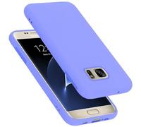 cadorabo silicone case compatible with Samsung Galaxy S7, mobile phone cover for Galaxy S7- impact-resistant, thin, Silky-Soft Touch Full-Body Protective Phone Case - LIQUID LIGHT PURPLE