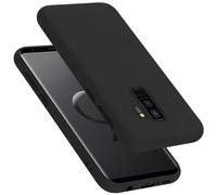 cadorabo silicone case compatible with Samsung Galaxy S9 PLUS, mobile phone cover for Galaxy S9 PLUS- impact-resistant, thin, Silky-Soft Touch Full-Body Protective Phone Case - LIQUID BLACK