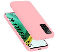 cadorabo silicone case compatible with Xiaomi Mi 10T / Mi 10T PRO, mobile phone cover for Mi 10T / Mi 10T PRO- impact-resistant, thin, Silky-Soft Touch Full-Body Protective Phone Case - LIQUID PINK