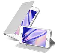 Cadorabo Silver Business Flip Case for Apple iPhone 7 / 7S / 8 / SE 2020 - Matte PU Leather with Magnetic Closure, Stand Function, Card Slot