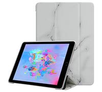 Cadorabo Tablet Case compatible with Apple iPad AIR 2 2014 / AIR 2013 / PRO (9.7 Inch) - Design White Marble - Ultra thin protective case made of flexible TPU silicone with stand function