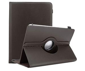 Cadorabo Tablet case compatible with LG G Pad F2 8.0 in BROWN - Protective cover made of synthetic leather with stand function - 360 degree case with elastic band