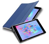 cadorabo Tablet Case works with Apple iPad (9.7" Zoll) 2017/2018 (5. Gen. und 6. Gen.) in JERSEY DARK BLUE - Ultra Thin Book Style Cover made of Faux Leather WITH Auto Wake Up with Stand Function