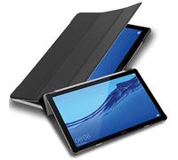 Cadorabo Tablet Case works with Huawei MediaPad T5 10 (10.1" Zoll) in SATIN BLACK - Ultra Thin Book Style Protection Cover made of Faux Leather WITHOUT Auto Wake Up with Stand Function