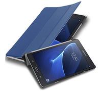 Cadorabo Tablet Case works with Samsung Galaxy Tab A 2016 (7.0" Zoll) SM-T280N in JERSEY DARK BLUE - Ultra Thin Book Style Protection Cover made of Faux Leather WITHOUT Auto Wake Up Stand Function