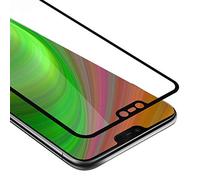 cadorabo Tempered Glass Full cover compatible with Nokia 7.1 2018 in TRANSPARENT with BLACK - Screen Protection 3D Touch compatible with 9H Hardness - Bulletproof Display Saver
