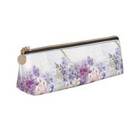 CADREWY - 8.3 x 2.2 x 2.4 inch large capacity triangle zipper slim pencil case