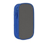 CADREWY Abstract Animal Zebra Print Stylish Pen Pouch Office Travel Supplies Multi-Function Organizer 2 Zipper Pockets, Blue, One Size, Sport