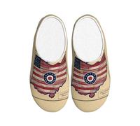 CADREWY Abstract Ohio State Flag MAP 01 Print Breathable and Cozy Washable House Slippers Unisex TPR Sole Indoor Outdoor shoes
