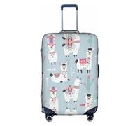 CADREWY - Alpaca Print Decorative Washable Luggage Cover, white, X-large