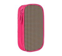 CADREWY Beaver Working2 Print Stylish Pen Pouch Office Travel Supplies Multi-Function Organizer 2 Zipper Pockets, Pink, One Size, Sport