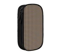 CADREWY Beaver Working2 Print Stylish Pen Pouch Office Travel Supplies Multi-Function Organizer 2 Zipper Pockets, Black, One Size, Sport