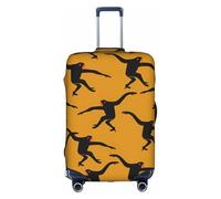 CADREWY - Black Gibbon Monkey Print Washable Decorative Luggage Cover, white, G