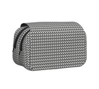 CADREWY Black Paris Eiffel Tower Print Functional Pencil Case Smooth Zipper Travel Office Supplies Comfortable Daily Use