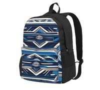 CADREWY Blue Polynesian Maori Tribal Pattern Print Adults Large Capacity Backpack Commuting Work Outdoor Adventures Weekend Getaways