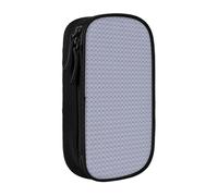 CADREWY Bluebell Design 02 Print Stylish Pen Pouch Office Travel Supplies Multi-Function Organizer 2 Zipper Pockets, Black, One Size, Sport
