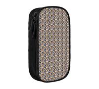 CADREWY Blueberry Muffin 02 Print Stylish Pen Pouch Office Travel Supplies Multi-Function Organizer 2 Zipper Pockets