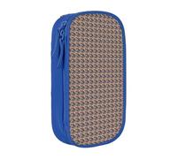 CADREWY Blueberry Muffin 03 Print Stylish Pen Pouch Office Travel Supplies Multi-Function Organizer 2 Zipper Pockets, Blue, One Size, Sport