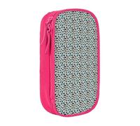CADREWY Butterfly And Cello Print Stylish Pen Pouch Office Travel Supplies Multi-Function Organizer 2 Zipper Pockets
