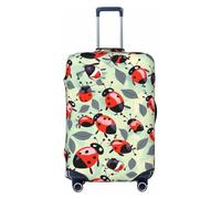 CADREWY - Cartoon Ladybug Printed Travel Luggage Protective Cover with Elastic Anti-Scratch Carry On, Black/White, X-Large