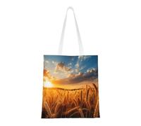 CADREWY Countryside Farm Print Large Capacity Bag Lightweight Reusable Shopping Bags Foldable Stylish Work Travel