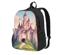 CADREWY Cute Fairy Tale Castle03 Print Adults Large Capacity Backpack Commuting Work Outdoor Adventures Weekend Getaways